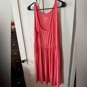 Coral Sleeveless Dress